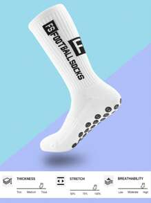 4/10 pares de calcetines de fútbol para hombre con almohadillas antideslizantes y agarre para baloncesto y deportes