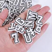 Letras DIY Encantos de Sapatos Decoração 0-9# Números ABC-Z Encantos de Sapatos para Tamancos e Sandálias, Encantos Coloridos de PVC para Decorações de Pulseiras e Sapatos, Lembrancinhas de Festa de Aniversário