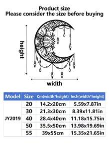 1pc Minimalist Mandala Moon Wall Sculpture - Metal Wall Art Replica, Suitable For Home Decor, Fashionable Boho Style Wall Hanging, Suitable For Celebrations, Weddings And Creative Gifts Room Decor Bedroom Decor Wall Decor,Christmas Gifts