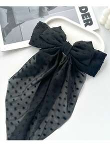 1/2 件蝴蝶结装饰窗帘绑带，大蝴蝶结发夹，丝缎发夹超大 - 彩色 - 查看 14