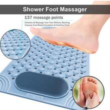 Shower And Bathtub Mat , Rubber Non-Slip Shower Mat For Elderly & Women, Bathtub Mat Non Slip With Drain Holes &Suction Cups, Bath Mat For Bathroom And Tub Back To School - Multicolor - View 8