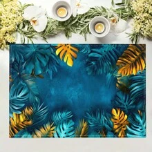 1/4/6/8/12 piezas Manteles individuales con estampado lavable, manteles protectores adecuados para comedor interior y exterior, ideales para fiestas, fiestas y decoración de mesa de cocina