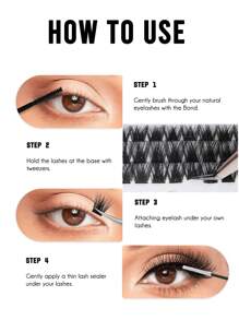 PALM LASHES 384PCS Lashes Clusters Individual Lashes DIY Lash Extensions Book, D Curl Lash Clusters Eyelash Extension At Home