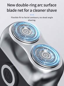 男士便携式旅行电动剃须刀，可充电无线旋转剃须刀，适用于面部和身体脱毛，LED显示屏，迷你双头电动剃须刀，父亲节礼物，最佳男士理容套装