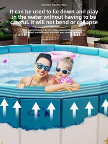 Foldable Swimming Pool, Family Size, Large For Kids & Adults, Outdoor Water Play Pool, Summer