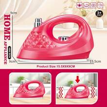 厨房电器玩具套装，包含咖啡机、搅拌机、搅拌器和烤面包机，具有逼真的灯光和声音，适合 4-8 岁儿童，洋红色 - 彩色 - 查看 22