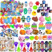 107/117pcs Assorted Party Favors, Classroom Toy Violin Box Fillers, Treasure Chest Carnival Prizes, Gift Bag Stuffers, Classroom Reward Box Toys (Random Colors) - Multicolor - View 3
