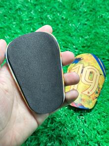 1 Pair 10 X 6cm Mini Football Shin Guards With EVA Padding & PBT Outer, Player Number Design