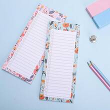 2pcs Magnetic Shopping List Pad And 1pc Magnetic Pen Holder With 100 Tear-Off Sheets, Magnetic Grocery List Memo Pad For Refrigerator With Magnetic Pen Clip