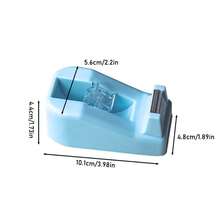 1pc Desktop Tape Dispenser, Colored Plastic Creative Tape Cutter For Office, Tape Holder - Blue - View 5