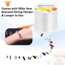 Rope Bracelet Rope Jade Thread Braided Hand Rope Hand Rope Elastic Rope Beaded Line Bracelet String Transparent Elastic Thread Pendant Line Bracelet Braided Rope DIY Handmade Material