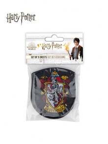 WB 5件哈利·波特官方授权哈利·波特四大学院格兰芬多拉文克劳刺绣魔术贴魔法系列徽章书包衣服铅笔袋短袖外套DIY装饰布贴手机iPad贴纸补丁衣服破洞个性装饰绣花布贴花精美刺绣哈利·波特纹理象征着魔法世界与勇敢和平电影周边礼物