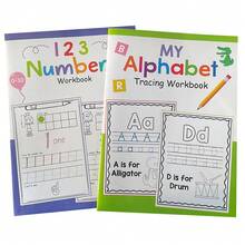 Lachilly 26個字母描紅練習書，包含0-30數字，塗色書，手寫練習書，兒童練習書，學習與描紅字母，辨識大寫和小寫字母，A-Z字母發音學習，幼兒園教育學習教材，適合幼兒與幼兒園兒童，書法練習書，居家教育，男孩女孩生日禮物 - 彩色 - 查看 11