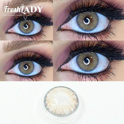 FRESH LADY Freshlady Everyday Color Contacts Pupilentes Natural Look Lolite Colored Contact Lenses 1 Year Disposable Halloween Costume Cosplay