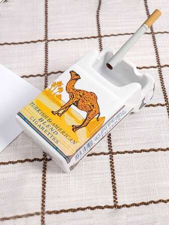 1pc Unique European-Style Camel Shaped Cigarette Ash Tray, Mini Furniture Decor, Creative Gift For Smokers, Smoking Accessories, Cigarette Storage, Cigarette Holder Case, Aschenbecher, Sigaretten Doos