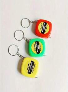 3pcs Compact Stainless Steel Retractable Rulers - 1M Precision Ruler With Keychain, Pull-Type Ruler - Suitable For DIY And Portable Clothing Measurement Needs Car Accessories Bag Charm School Cute Goth Y2k