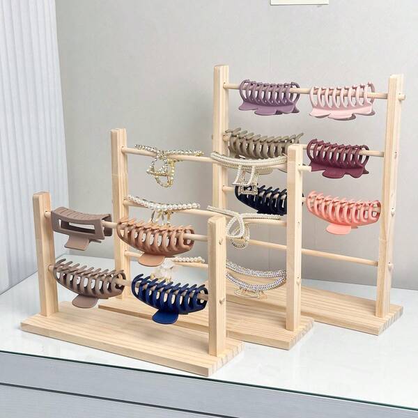 1pc Multi-Function Desktop Jewelry Stand, Daily Use Multi-Layer Hair Clip & Hair Claw Jewelry Container, Suitable For Storing And Displaying Hairbands, Hair Clips, Necklaces, Bracelets And Other Jewelry, Ideal For Jewelry Stores And Home Use, Detachable Design, Easy To Install, Suitable For Ladies And Girls Hair Accessories And Jewelry Display - Jewelry Storage Box For Accessories