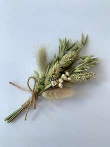 1/2/3/6/10pcs Decorative Mini Dried Babys Breath Flower Bouquet, Preserved Floral Suitable For Wedding, Home Decor, Autumn Decoration - Army Green - View 2