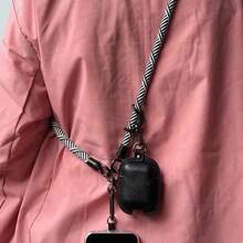 Cuerda anti-pérdida para teléfono móvil de exterior, correa para teléfono y cámara de viaje, accesorio para teléfono, accesorio de avión, accesorios de viaje internacionales, accesorios de verano, accesorios de campamento, accesorios tecnológicos, accesorios de gimnasio para viajes, correa para teléfono/cámara réflex de viaje, artículos esenciales de viaje, regalos del Día de San Valentín, suministros de vuelta a la escuela, regalos de fiesta - Negro - Ver 6