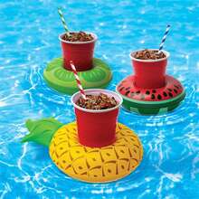 1pc Creative Inflatable Drink Holder, Floating Inflatable Cup Holder Drink Coaster, Suitable For Pool Party, Holiday - Multicolor - View 4