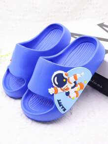 Kids Foam Flip Flops, Classic Astronaut Cartoon Design Sandals, Soft Bottom Anti-Slip Wear-Resistant Lightweight And Comfortable, Suitable For Outdoor Beach Play