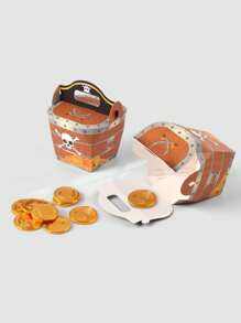 5/10/20 szt. Skrzynia skarbów pirackich Czaszka Pudełka prezentowe, Pudełka prezentowe skarbów, Organizer do przechowywania wypieków, Dekoracja biurka, Przechowywanie na biurku, Pudełko prezentowe na kampus