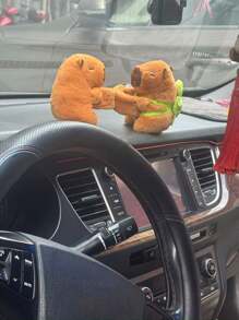 1 pieza Superventas de verano, Muñeca de peluche de Capibara linda con pulsera, Diseño creativo, Muñeca decorativa rellena de PP, Se puede usar en la muñeca, Regalo único para fiestas, Decoración para mochila, coche, bicicleta, motocicleta, cortinas del hogar, suministros para fiestas, regalo de vuelta a clases (Ligera diferencia de color, video solo como referencia)