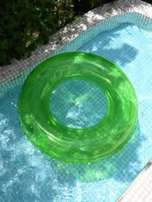 1pc Creative Transparent Swim Ring 60-90CM, Inflatable Swimming Float Raft For Pool And Beach Party, Perfect Summer Gift, Swimming Pool Lounger Float For Adult Vacation And Relaxation
