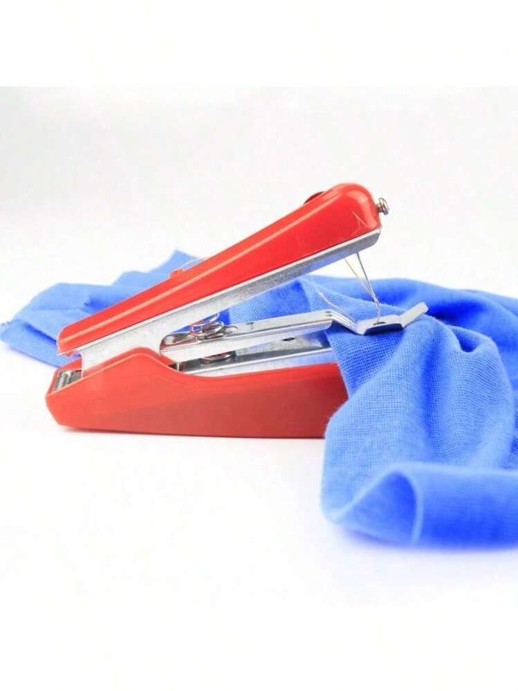 1 pieza Máquina de coser manual portátil y mini, máquina de coser manual para uso doméstico y de viaje, conveniente y rápida para reparación de ropa - compacta, ligera y fácil de usar como herramienta de costura - Multicolor - Añade 6
