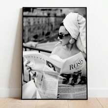 Bộ 1/3/6 tranh nghệ thuật treo tường phong cách cổ điển, tranh đen trắng theo phong cách retro, trang trí tường hiện đại, phù hợp cho văn phòng, phòng tắm, phòng khách, phòng ngủ, trang trí nhà cửa, kiểu không khung, tranh nghệ thuật treo tường có khung. - Đen và trắng - Xem 40