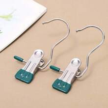 10 Móc treo kim loại chịu lực có móc - Kẹp xoay 360° tiết kiệm không gian cho quần, đồ giặt và đồ lưu trữ tại nhà, Bộ sắp xếp tủ quần áo bằng thép không gỉ để sắp xếp tủ quần áo hiệu quả, Móc treo tiết kiệm không gian | Hoàn thiện kim loại bóng bẩy | Kết cấu chắc chắn, Kẹp quần áo - Nhiều màu - Xem 20