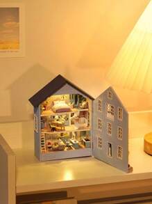 CUTE ROOM 1 Kit de construcción de modelos, casa en miniatura DIY para ensamblar, mini decoración 3D, adecuado para el hogar, decoración de dormitorio, muebles, manualidades de madera, regalos de Navidad, Pascua, San Valentín y Año Nuevo