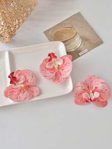 3 件逼真的蝴蝶兰人造花 - 优质 DIY 兰花配饰，适用于帽子/鞋子/服装装饰、新娘手工艺、时装设计师和妈妈（婚礼季/母亲节/春季工艺套件） - 彩色 - 查看 2