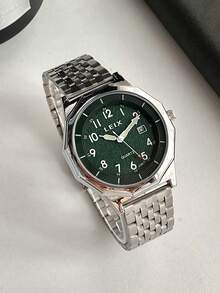 1PC Men's Watch With Calendar Wear-Resistant Steel Band, Classic Fashion Sports Style Suitable For Occasions, Dates, Business, Gifts, Quartz Watch - MEN - View 9