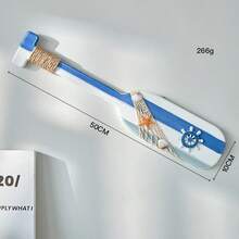 1pc Wooden Oar Wall Decor Nautical Wood Paddle Pendant Mediterranean Style Wall Hanging For Beach House Home Indoor Ocean Theme Party Decoration