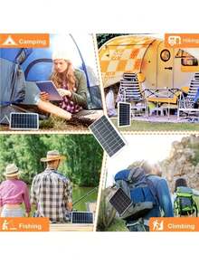 2/10/20/30W Waterproof Solar Charger - Portable USB Panel, Ideal For Outdoor Adventure - Camping, Travel, Charging Phones, Power Banks, Flashlights, Fans, Emergency Charging Power Solar Panel - A - View 7