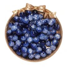 50 pièces de perles de verre craquelées en forme de flocon de neige noires et bleu foncé de 10 mm - idéales pour la conception de bijoux, bracelets, bracelets d'amitié, colliers, boucles d'oreilles, porte-clés et charms de téléphone, fournitures de bijouterie DIY | Design de perles élégant | Finition brillante