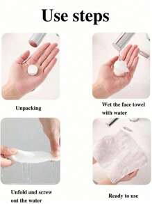 100/50/30/20/10 pezzi Salviette viso monouso compresse, salviettine detergenti in confezione trasparente monouso, salviette viso compress portatili per il viaggio