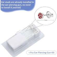 Set de 12 piezas de perforador de oreja desechable con pendientes incorporados, herramienta y accesorios para embellecer los oídos, fácil de usar