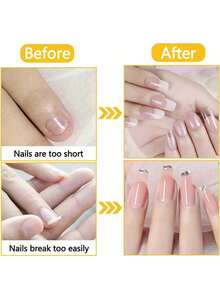 100pcs Rectangle Gold Square Nail Extension Paper Forms, Nail Art Salon Acrylic/Gel Nail Extension Tip Extension Wearable Paper Patch Sticker, Nail Extension Paper Mold For DIY Nail Design - Multicolor - View 7