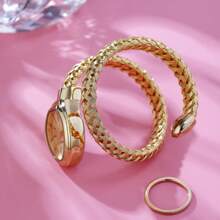 Damen Schlangen-Armreif Uhren, Mode Armband Uhr, Marken Quarz Uhr für modebewusste Mädchen