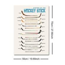 1/2 pièces Affiche murale de sport baseball et bâton de hockey sans cadre, impression sur canevas, décoration minimaliste pour chambre de garçon, salle de jeux, appartement, salon, chambre à coucher, décoration moderne pour la maison