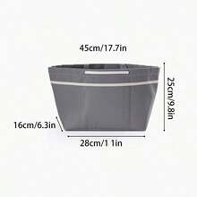 1pc Nylon Tote Bag With Inner Lining Pouch, Multi-Functional Inner Bag For Storing Cosmetics And Essentials, Machine Washable, Cosmetic Storage | Minimalist Design | Smooth Texture - Grey - View 13