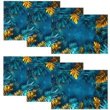 1/4/6/8/12 piezas Manteles individuales con estampado lavable, manteles protectores adecuados para comedor interior y exterior, ideales para fiestas, fiestas y decoración de mesa de cocina