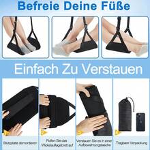 Airplane Foot Hammock Airplane Foot Rest With 2in 1 Removable Support Pad, Adjustable Foot Hammock With Thicken Memory Foam, Portable Foot Rest For Long Flights Office Use & Car, Comfortable Support Travel Accessories Vacation Summer Travel Essentials Holiday Back To School Travel Pillow Neck Bag For School School Accessories School Stuff - Multicolor - View 8
