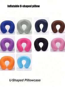 Travel Pillow, Outdoor Travel Pillow U-Shaped Pillow, Inflatable Pillow Travel Portable Neck Pillow Office Nap Pillow Car Neck Pillow Airplane Pillow, Suitable For Vacation And Travel Comfortable Travel Essentials Travel Accessories Summer Holiday Back To School Travel Pillow Neck Bag For School School Accessories School Stuff Neck Pillow Travel - Multicolor - View 5