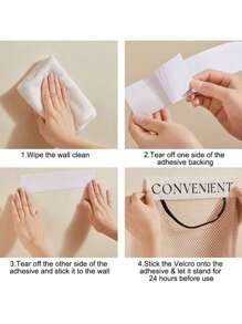 1pc Kitchen Garbage Bag Holder, Wall-Mounted Large Capacity Storage Bag, Hook And Loop Net Pouch For Plastic Bags