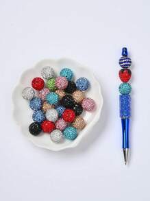 10/20/30/50/100 pièces Perle de strass plat en verre blanc de 10 mm, boule à facettes Disco, convient pour la fabrication de bijoux, bracelets DIY, colliers, boucles d'oreilles et travaux d'artisanat
