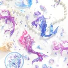 Ocean Heart PET Tape - High Quality Ocean Life Design, Lively Marine Life, Coral Reef And Bubbles, Suitable For DIY Journal, Scrapbooking And Crafting, 1 Roll, Decorative Accessories | Imaginative Design | Colorful Rolls, Underwater Decor