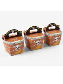 5/10/20 szt. Skrzynia skarbów pirackich Czaszka Pudełka prezentowe, Pudełka prezentowe skarbów, Organizer do przechowywania wypieków, Dekoracja biurka, Przechowywanie na biurku, Pudełko prezentowe na kampus